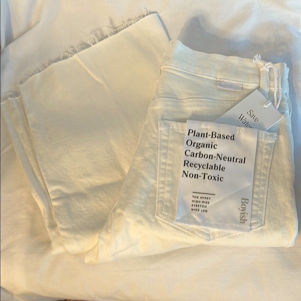 Boyish Cream Boyfriend Jeans 26